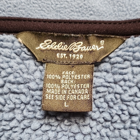 Eddie Bauer Blue Fleece Sweater - Picture 2 of 10